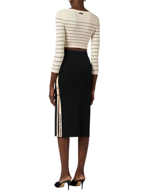 Gonna in maglia con bande Elisabetta Franchi | GK27S61E2685